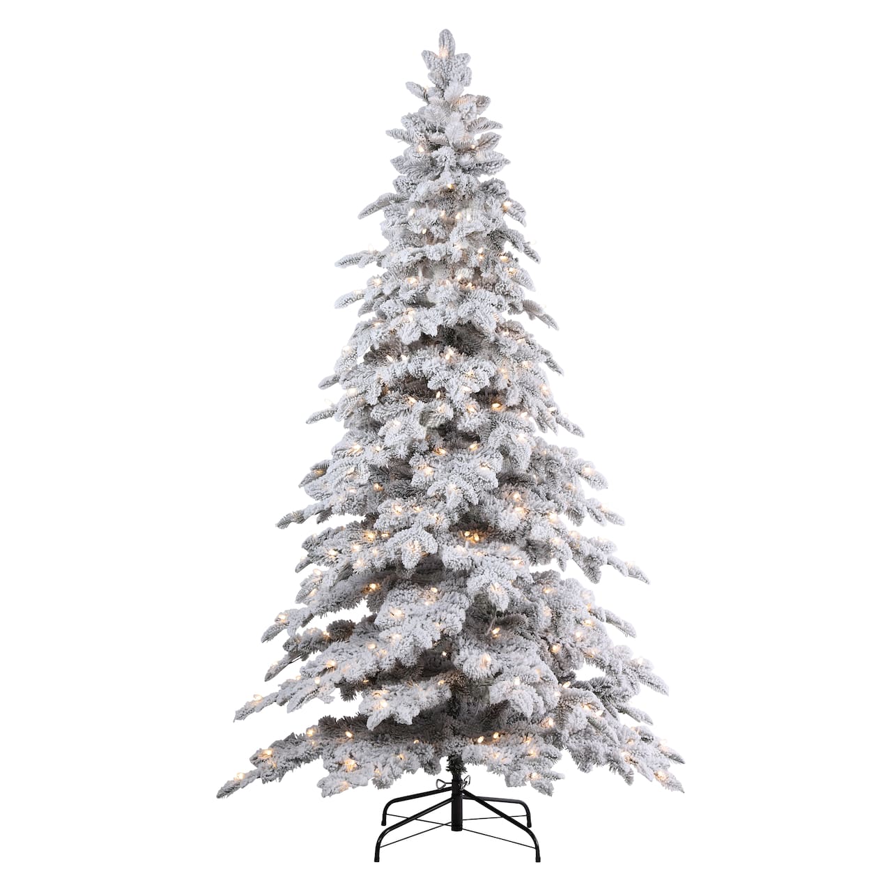 7ft. Pre-Lit Holland Snow Fir Artificial Christmas Tree, Soft White T5 LED Lights